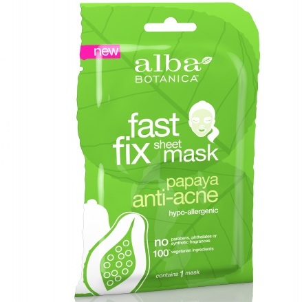  Alba Botanica    Fast Fix Papaya Anti-Acne Sheet Mask 15